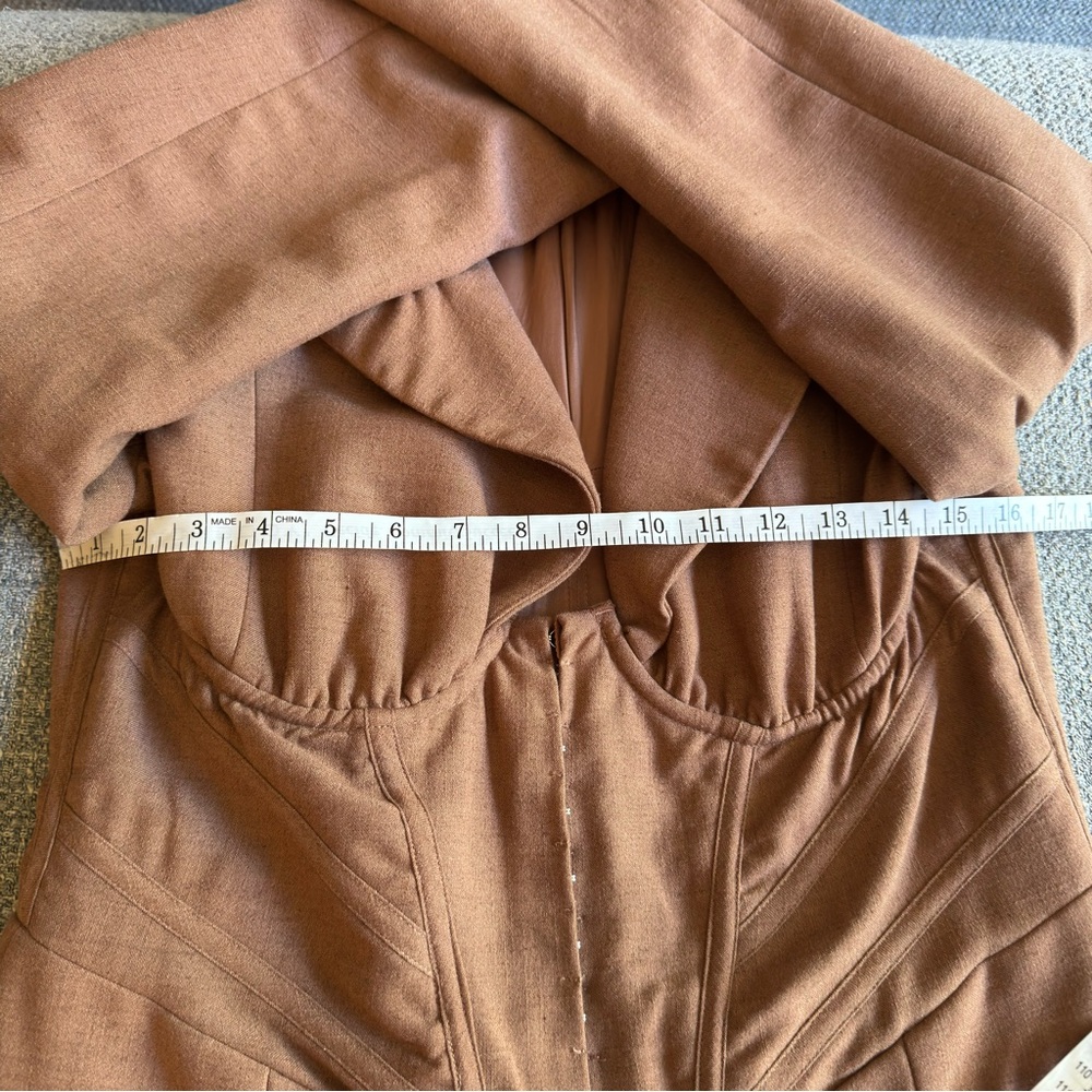 House of CB Makani Mocha Hourglass Corset Blazer L+ - Picture 11 of 15